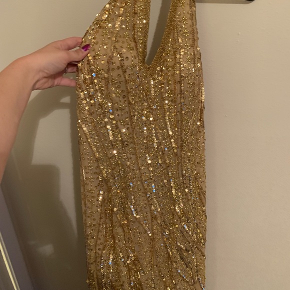 BLACK FRIDAY SALE 🖤100% Silk Vintage Jas Jas New York Beaded Halter Neck Dress - Picture 5 of 15